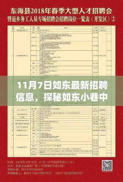 探秘如东小巷隐藏宝藏,最新招聘信息与特色小店的故事
