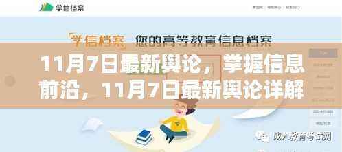 11月7日最新舆论动态，洞悉前沿信息，详解与应对步骤