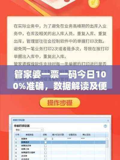 管家婆一票一码今日100%准确,数据解读及便携版VKW86.48版本介绍
