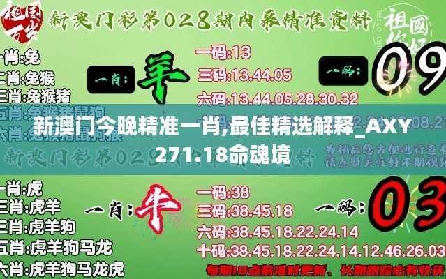 新澳门今晚精准一肖,最佳精选解释_AXY271.18命魂境