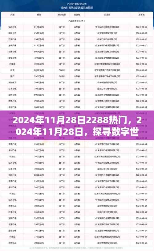 探寻数字世界新星，2288的崛起与影响在2024年11月28日的显现
