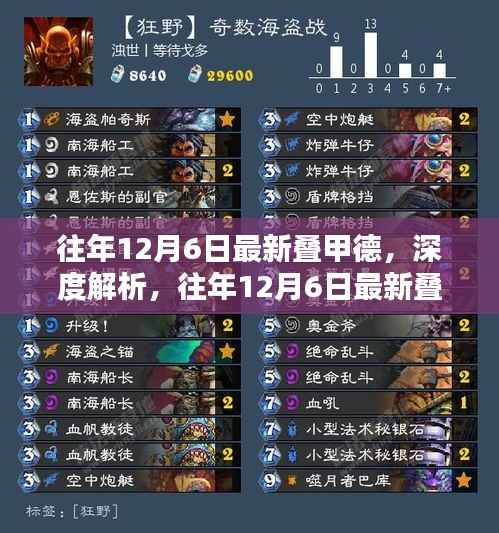 深度解析,往年12月6日最新叠甲德战略详解