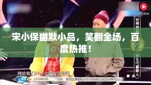 宋小保幽默小品，笑翻全场，百度热推！